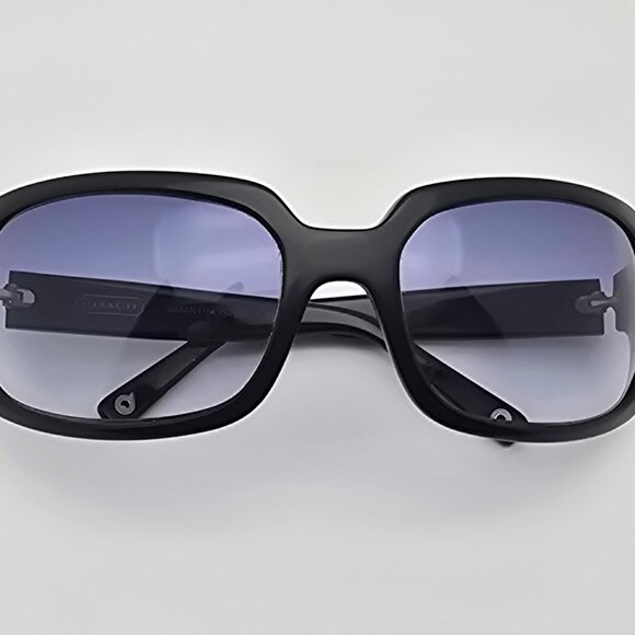 Coach Samantha S425 Black Frame Blue Gradient Lens Sunglasses w/ Case 63-18-110 - Picture 11 of 15